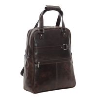 Piel Leather Vintage Laptop Carry-All Convertible Backpack, Vintage Brown, One Size
