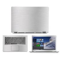 Silver Brushed Aluminum skin decal wrap skin Case for Lenovo yoga 700 14" laptop