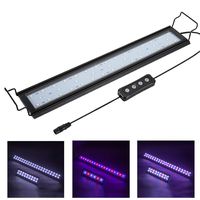 Hygger 14W Full Spectrum Aquarium Light with Aluminum Alloy Shell Extendable Brackets, White Blue Red LEDs, External Controller, for Freshwater Fish Tank (18-24 inch)