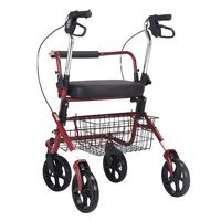 Luckya Elderly Walker Shopping Cart Scooter Elderly Walker Walker Can Sit Folded Non-Slip Walking Stick with Hospital