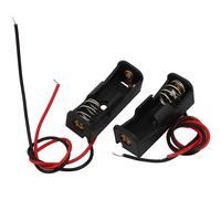 uxcell 2Pcs 2 Wires Uncovered Battery Holder Case for 12V 23A Battery