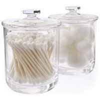 STORi 15-Ounce Premium Quality Clear Plastic Apothecary Jar | 2 Pack