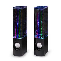 Aolyty H2OSpeakers_Black16 Colorful Led Dancing Water Fountain Light Show Sound Speaker for iPhone iPad Laptops Smartphone, Black