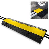 Durable Cable Protective Ramp Cover - Supports 44000lbs Dual Channel Heavy Duty Cord Protection w/Flip-Open Top Cover, 39.4" x 9.64" x 1.57" Cable Concealer for Indoor Outdoor Use - Pyle PCBLCO103