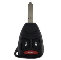 KEMANI Uncut Blank 3 Buttons Remote Keyless Entry Key Fob Case Shell Pad for Dodge Magnum 2005 2006 2007 No chips inside