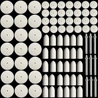 LIPOVOLT 88 Pcs Wool Felt Polishing Wheels Buff Pad with Mandrel for For All Rotary Tools