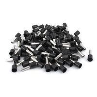 uxcell 100 x Wire Crimp Cord End Terminal Insulated Ferrule Black E6012 10AWG
