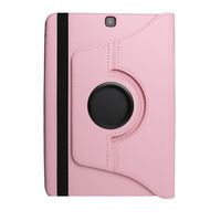 Jennyfly Galaxy Tab S2 9.7 Cover,SM-T815 360 Degree Rotating PU Leather Cover, Protective Case with Multiple Viewing Angles for Samsung Galaxy Tab S2 9.7 - Pink