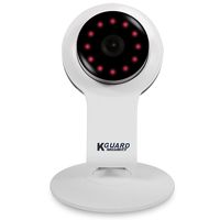 KGUARD Security QRT-502 Motion Technology HD Wireless Wi-Fi IP Camera with Night Vision, 720P, White