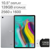 Samsung Galaxy Tab S5e 10.5" Wi-Fi Tablet 128GB - Silver - Includes Bonus 128GB MicroSD Card (Renewed)