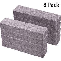 Pumice Stones for Cleaning - Pumice Scouring Pad, Grey Pumice Stick Cleaner for Removing Toilet Bowl Ring, Bath, Household, Kitchen, Pool, 5.9 x 1.4 x 0.9 Inch (8 Pieces)