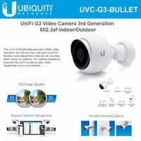 UniFi Video Camera G3 1080p UniFi 3rd Generation 802.3af Indoor/Outdoor IP Camera - Bullet Camera