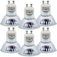 GU10 Halogen Light Bulb, MR16 Light Bulbs 120V/50W, Glass Cover & Dimmable, 500 Lumens Warm White, High Efficiency Halogen Flood Light Bulbs for Indoor (6 Pack)