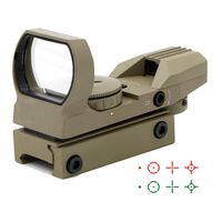 Ohuhu OH-RG-SC-4R Red Green Dot Gun Sight Scope Reflex Sight with 4 Reticles (Sand)