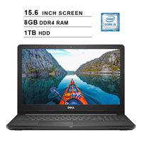 Dell 2019 Inspiron 15 3000 i3576 15.6 Inch HD Laptop (Intel Quad-Core i5-8250U 3.40 GHz, 8GB DDR4 RAM, 1TB HDD, Bluetooth, WiFi, DVD, Windows 10, Black) (Renewed)