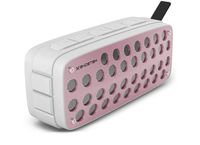 Ghostek Forge Portable Water Resistant True Wireless Bluetooth Speaker with Dual Pairing - White/Pink | Perfect for Indoors, Outdoors, Beach, Pool, Camping, Shower, Travel