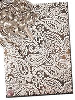 24" X 15' Embossed Paisley On Silver Gift Wrap