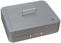 STEELMASTER Cash Box with Combination Lock and Handle, Gray (2216190G2)