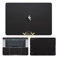SopiGuard Matte Black Full Body Precision Edge-to-Edge Coverage Vinyl Sticker Skin for Apple MacBook Pro 15 Touch Bar (A1707 A1990)