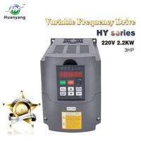 VFD 220V 2.2KW 3hp Variable Frequency Drive CNC VFD Motor Drive Inverter Converter for Spindle Motor Speed Control HUANYANG HY-Series(2.2KW, 220V)