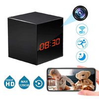 LIZVIE Hidden Spy Camera Clock Nanny Cam, HD 1080P Wireless Surveillance Cameras for Home Security Monitor with Night-Vision Motion-Detections