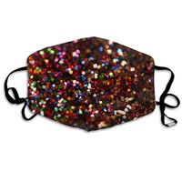 YUIOP Polychrome Glitter Printed Mask Neutral Mask for Men and Women Polyester Dust-Proof Breathable Mask
