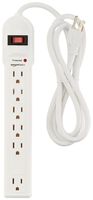 AmazonBasics 6-Outlet Surge Protector Power Strip, 790 Joule - White (Renewed)