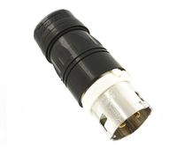 Leviton CS8465C 50 Amp, 480 Volt AC, Industrial Grade, Grounding, Black and White Locking Plug, California-Style, Black-White