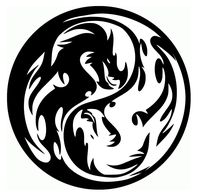 UR Impressions Blk Tribal Dragon Yin Yang Decal Vinyl Sticker Graphics Car Truck SUV Van Wall Window Laptop|Black|5.5 Inch|URI408-B
