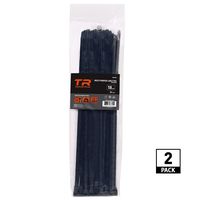 TR Industrial TR88305-2PK Multi-Purpose UV Cable Ties (100 Pack), 18", Black