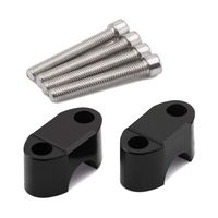BlackPath - Fits Yamaha 1" Handlebar Risers Warrior 350 + Banshee 350 + Blaster 200 ATV 7/8" Handlebar Spacer Kit (Black) T6 Billet
