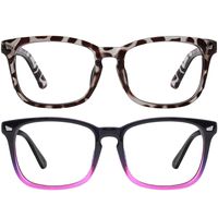 Blue Light Blocking Glasses Women Anti Eye Strain Minimize Headache Computer Reading Gaming Eyeglasses Frame 2 Pack