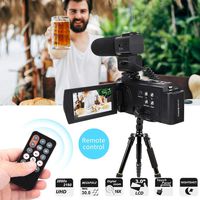 Pbzydu Digital Video Camera Camcorder, 4K HD WiFi 16X Zoom DV Vlogging Camera Recorder with 3.0inch Touch Screen, 270 Degree Rotation(#2)