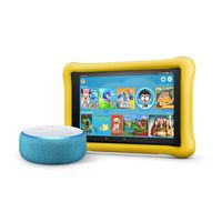 All-New Echo Dot Kids Edition, Blue with Fire HD 8 Kids Edition Tablet, Yellow