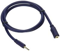 C2G 40608 Velocity 3.5mm M/F Stereo Audio Extension Cable, Blue (6 Feet, 1.82 Meters)