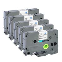 Chiphell TZe Tape Compatible for Brother Label Maker Tape tze-231, TZe Tape 12mm 0.47 Laminated White Compatible with Brother P Touch PTD210 PTD400AD PTD600 and More, 5 Pack