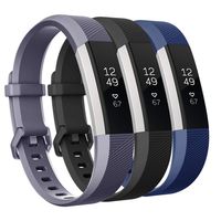 Keasy Replacement Bands Compatible with Fitbit Alta and Fitbit Alta HR, Soft Silicone Wristbands with Secure Metal Buckle for Men Women