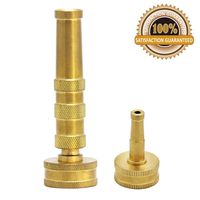 Twinkle Star Solid Brass Heavy Duty Adjustable Twist Hose Nozzle Jet Sweeper Nozzle, TWIS3231