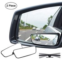 Ampper Rectangle Blind Spot Mirror, 360 Degree HD Glass and ABS Housing Convex Wide Angle Rearview Mirror for Universal Car Fit (Pack of 2)