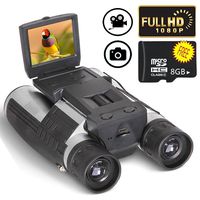 Digital Binoculars Camera Telescope Camera 2" LCD Display 12x32 5MP Video Photo Recorder with Free 8GB Micro SD Card for Watching Bird Football Game Concert
