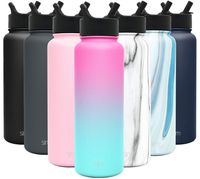 Simple Modern 40 oz Summit Water Bottle with Straw Lid - Gifts for Men & Women Hydro Vacuum Insulated Tumbler Flask Double Wall Liter - 18/8 Stainless Steel Ombre: Sorbet