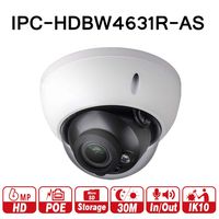 Dahua 6MP Dome POE IP Camera IPC-HDBW4631R-AS 3.6mm Audio and Alarm Input/Output, IP67,IR Day and Night,SD Slot, Outdoor Security Surveillance Camera H.265 ONVIF,Multi-Language Version