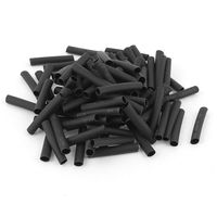 100pcs Wrap Wire Black 4mm Dia Heat Shrink Tube Sleeving 2:1