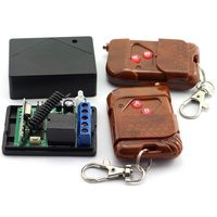 DZS Elec DC 12V 10A 1-Channel Wireless RF Remote Control Relay Switch Kit 433MHz Receiver with 2X Transmitters for Access Controller, Smart Home Switch