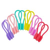 Magnetic Twist Ties, 12pcs Multicolor Strong Magnet Winder Wrap Magnetic Cable Clips for Headphones/Earphones/USB Cable/Keychain etc, by Newtiy