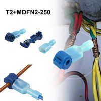 HIKO23 40PCS Quick Lock Splice Wire Connector and T-Tap Electrical Connectors Assortment Kit Insulated Terminals Crimp Clip