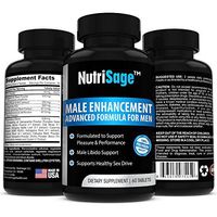 Best Male Enhancement Supplement by NutriSage-Top Rated Libido Enhancer & Male Sexual Booster with Maca Root - Increased Sex Performance & Stamina - High Quality Natural Testosterone Pills