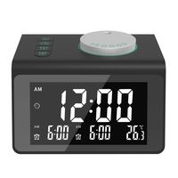Alarm-Clock-for-Heavy-Sleepers|Alarm Clock Radio with 2 USB Ports and Dual Alarm,Digital Alarm Clock with 7 Alarm Sounds,Sleep Timer, Dimmer and Battery Operated