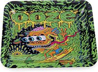 Ooze - Metal Rolling Tray - Medium 10x7.75 - Smoking Accessories - Rolling Tray - Ashtray - Rolling Tobacco Tray - Smoking Accessories Dry Herb - Tobacco Accessories (Surfer)