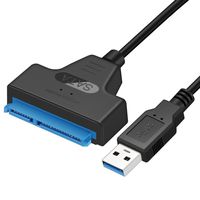 USB 3.0 to SATA III Adapter Cable with UASP SATA to USB Converter for 2.5" Hard Drives Disk HDD and Solid State Drives SSD